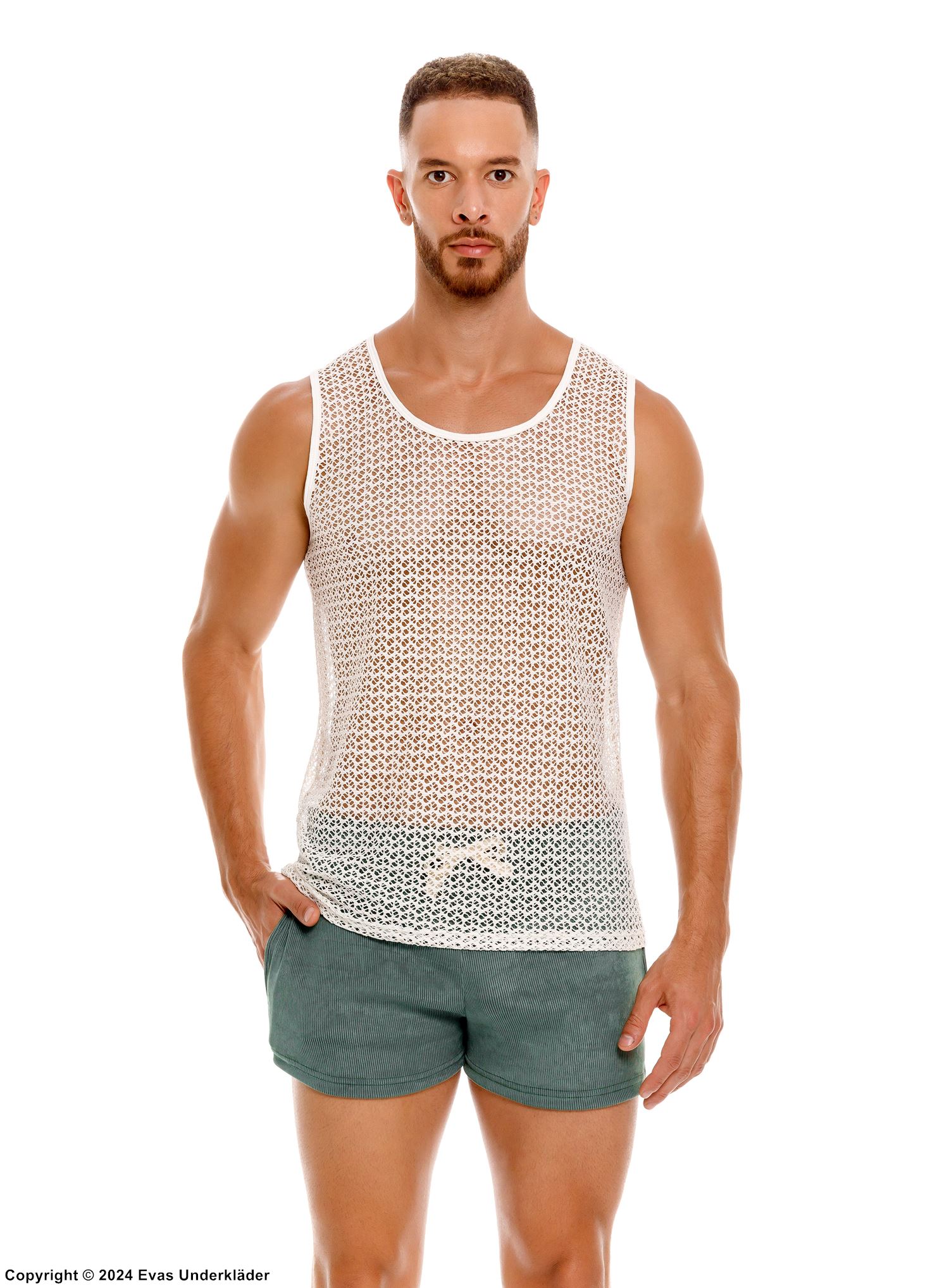 Men's tank top, knit net